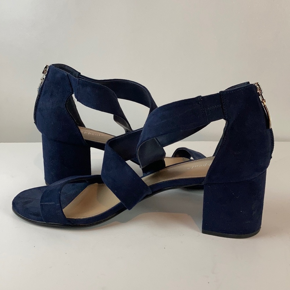 XAPPEAL Navy Blue Suede Sandals